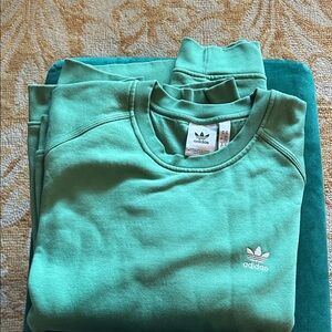 Classic ADIDAS Tre-Foil green sweater 2xl